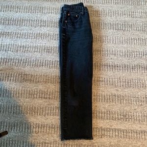 ZARA HIGH RISE STRAIGHT LEG JEANS